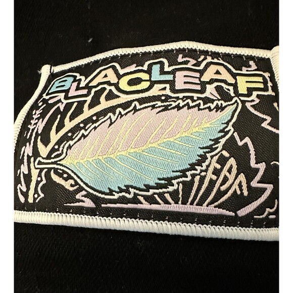 Blac Leaf Vest Men’s Paisley Twill Distressed Embroidered Rave Large Black Vest - Picture 6 of 14